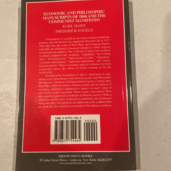 “Economic and Philosophic Manuscripts of 1844 Karl Marx,” Paperback - Picture 2 of 2